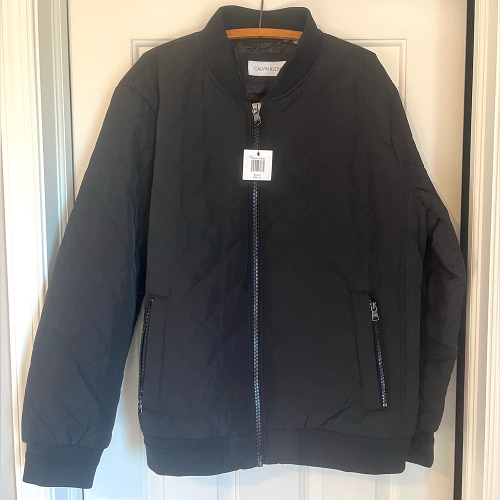 NWT Calvin Klein Black Bomber Jacket